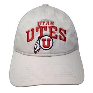 Utah Utes NCAA New Era 9TWENTY Relaxed Hat Beige Red OSFM Slideback Cap